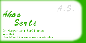 akos serli business card