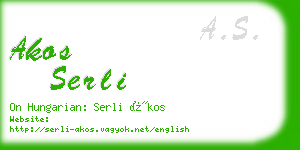 akos serli business card